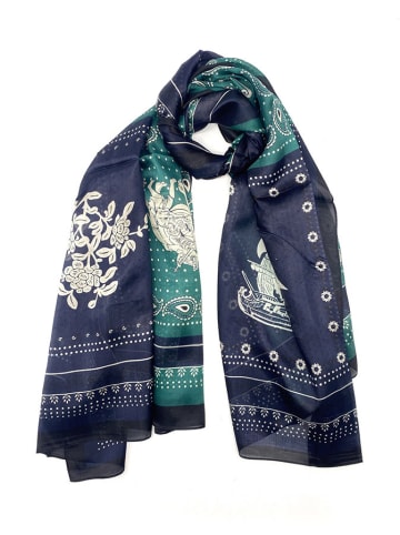 Made in Silk Zijden sjaal groen/meerkleurig - (L)180 x (B)90 cm