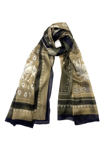 Made in Silk Zijden sjaal beige/meerkleurig - (L)180 x (B)90 cm