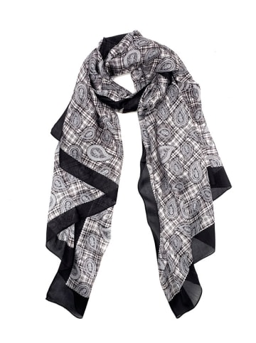 Made in Silk Zijden sjaal zwart/meerkleurig - (L)180 x (B)90 cm