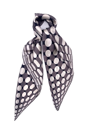 Made in Silk Zijden sjaal grijs/meerkleurig - (L)90 x (B)90 cm