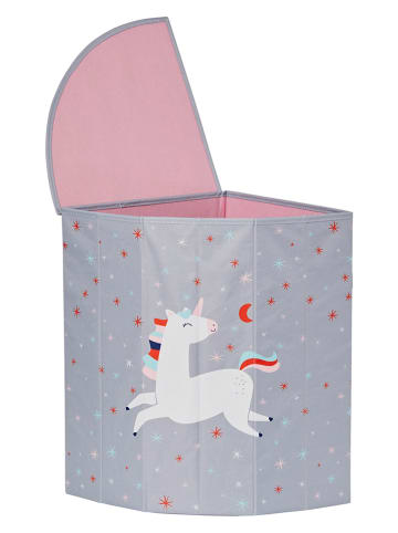 STORE IT Wäschekorb "Einhorn" in Grau - (B)35 x (H)50 x (T)35 cm