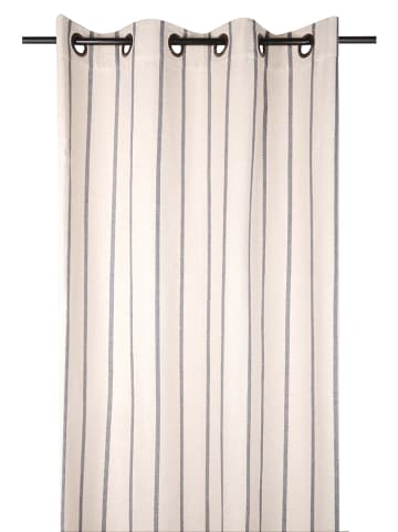STOF France Ösenvorhang "St Tropez" in Beige/ Grau - (L)260 x (B)135 cm