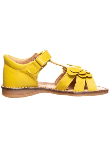 BO-BELL Skórzane sandały w kolorze żółtym
