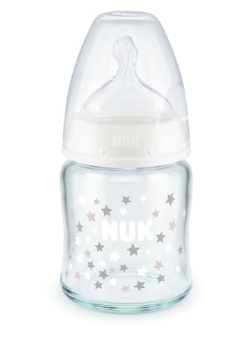 NUK Butelka dziecięca "First Choice+" w kolorze szaro-białym - 120 ml