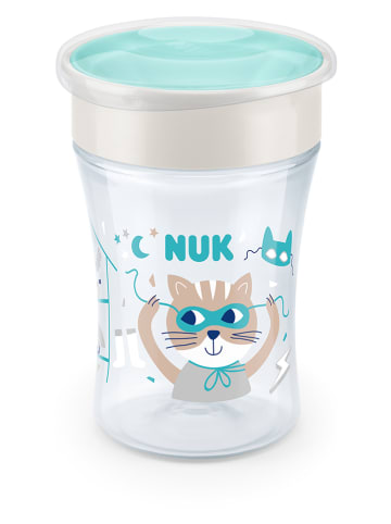 NUK Kubek "Magic Cup" w kolorze biało-turkusowym do nauki picia - 230 ml