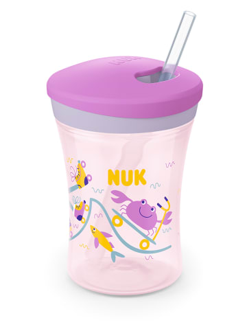 NUK Trinklernbecher "Action Cup" in Rosa/ Lila - 230 ml