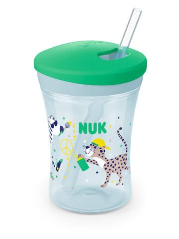NUK Kubek "Action Cup" w kolorze zielono-błękitnym do nauki picia - 230 ml