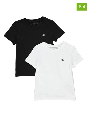 Calvin Klein 2er-Set: Shirts in Schwarz/ Weiß