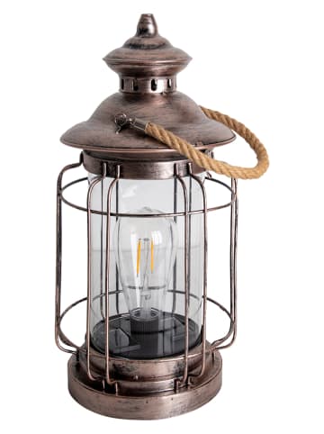 näve LED-Solar-Dekoleuchte in Kupfer - (H)36 x Ø 18 cm
