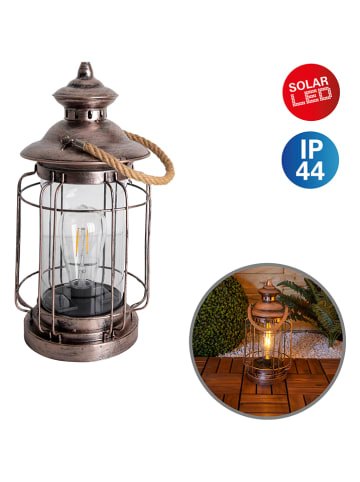 näve LED-Solar-Dekoleuchte in Kupfer - (H)36 x Ø 18 cm