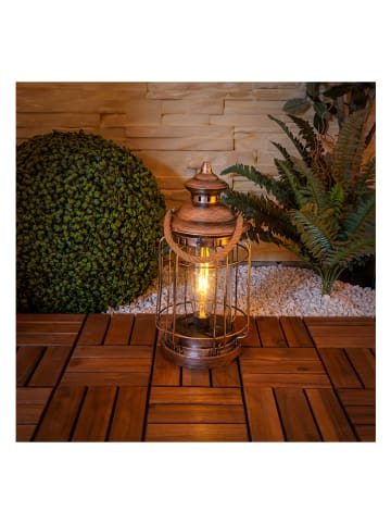 näve Dekoracyjna lampa solarna LED w kolorze miedzianym - wys. 36 x Ø 18 cm