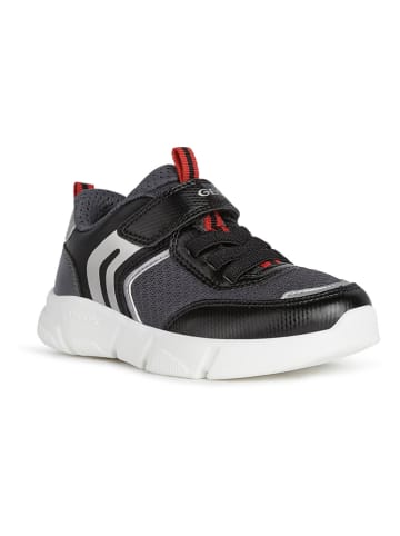 Geox Sneakersy "Aril" w kolorze srebrno-czarnym