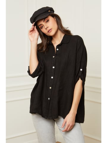 La Compagnie Du Lin Longsleeve "Coline" zwart