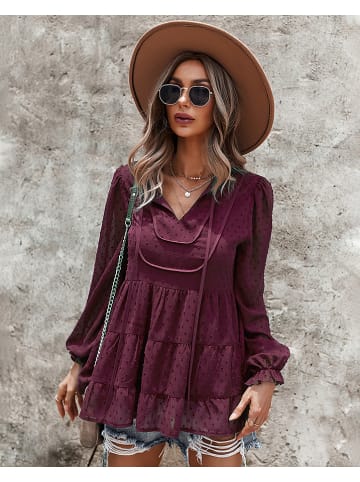 Tina Bluse in Bordeaux