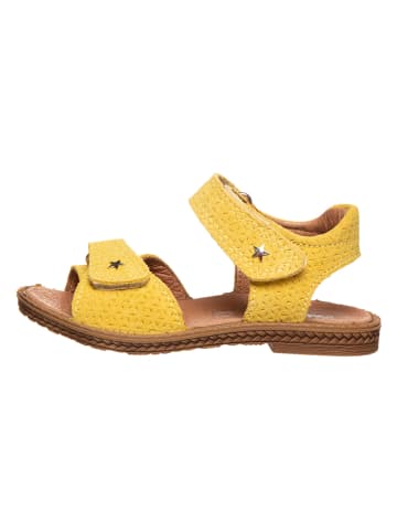 Primigi Skórzane sandały w kolorze żółtym