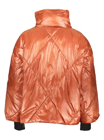 WHITE LABEL Doorgestikte jas oranje
