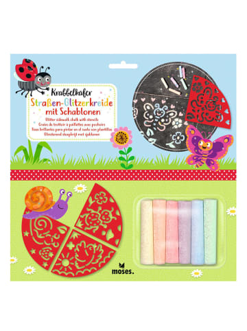 moses. Stoepkrijt met glitter "Krabbelkever" meerkleurig