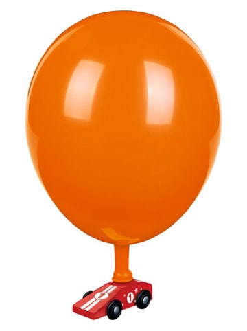 Moses. Luftballon-Auto "PhänoMINT" in Orange/ Rot - (B)11 x (H)5,5 x (T)5,5 cm