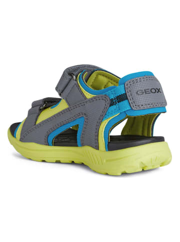 Geox Sandalen "Vaniett" grijs/limoengroen