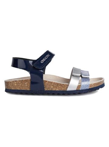 Geox Sandalen "Adriel" in Dunkelblau/ Silber