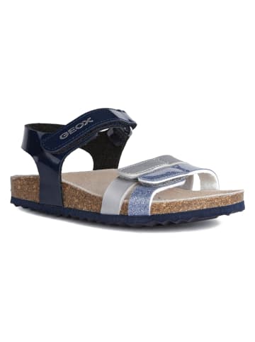 Geox Sandalen "Adriel" in Dunkelblau/ Silber