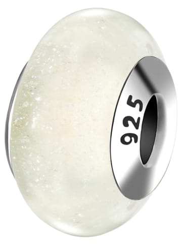 MAISON D'ARGENT Silber-/ Glas-Bead in Weiß