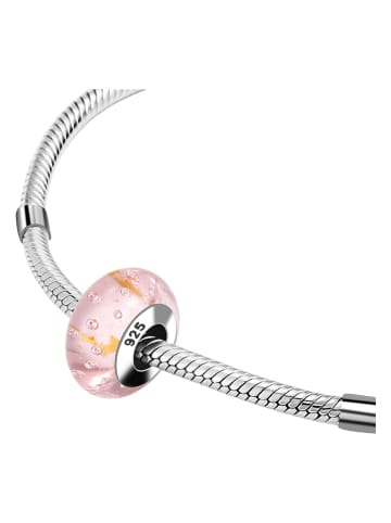 MAISON D'ARGENT Silber-/ Glas-Bead in Rosa