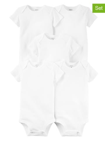 carter's 5-delige set: rompers wit