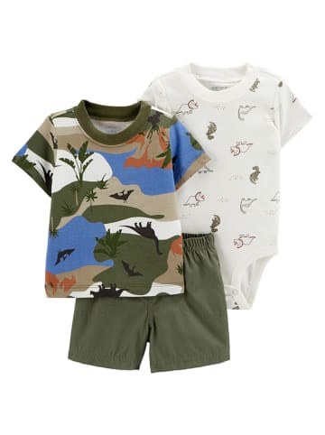 Carter's 3tlg. Outfit in Creme/ Khaki/ Bunt