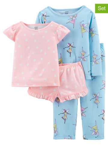 Carter's Piżamy (2 szt.) w kolorze jasnoróżowym i błękitnym