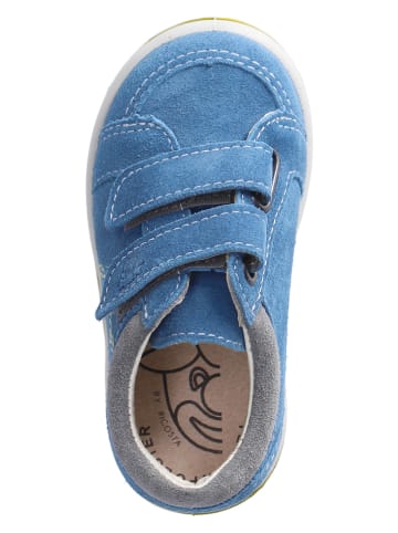 PEPINO Skórzane sneakersy "Timmi" w kolorze błękitnym