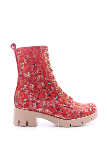 BOSCCOLO Leren boots rood/meerkleurig