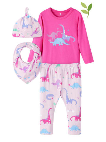 Name it 4-delige outfit "Baba" roze/lichtroze