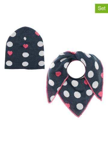 Zwillingsherz 2-delige winteraccessoireset "Mira" blauw