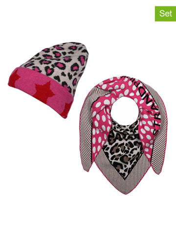 Zwillingsherz 2tlg. Mama-Accessoire-Set "Jenny" in Grau/ Pink