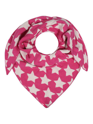 Zwillingsherz Sjaal "Sterren" roze/wit - (L)110 x (B)76 cm