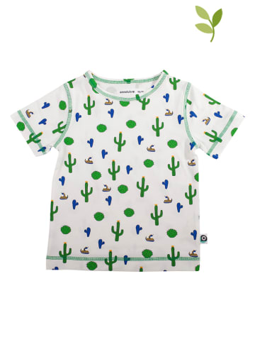 ONNOLULU Koszulka "Adam Cactus" w kolorze biało-zielonym