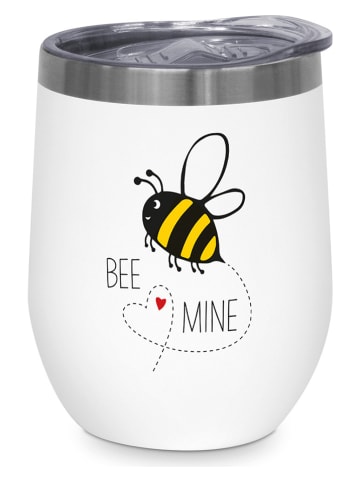 ppd Edelstahl-Thermobecher "Bee Mine" in Weiß - 350 ml