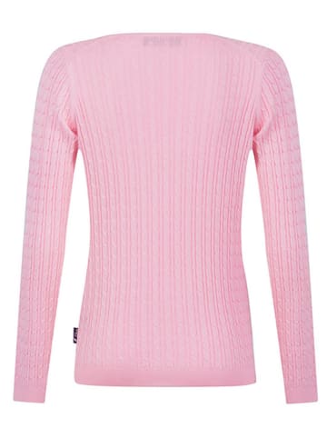 Denim Culture Sweter w kolorze jasnoróżowym