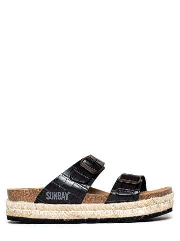 Sunbay Keilpantoletten "Orange" in Schwarz