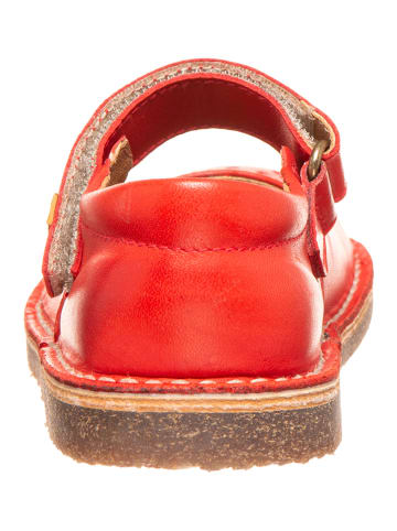 El Naturalista Leder-Spangenballerinas "Nashville" in Rot