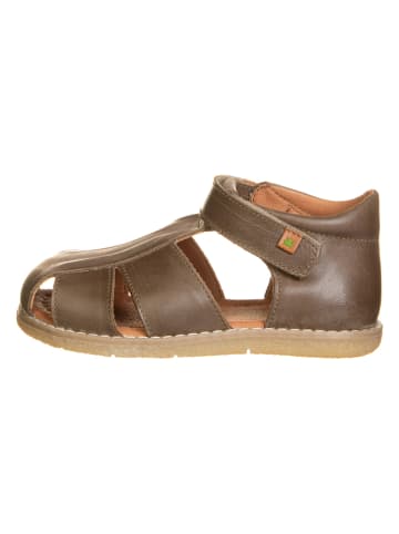 El Naturalista Leren enkelsandalen kaki