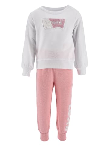 Levi's Kids 2tlg. Outfit in Weiß/ Rosa