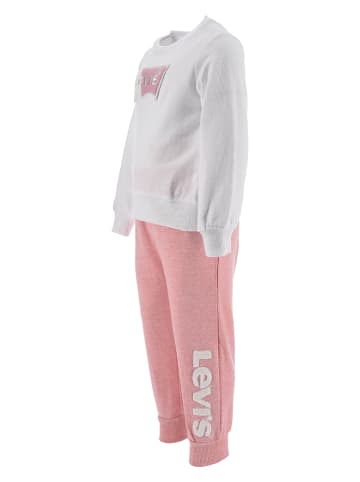 Levi's Kids 2tlg. Outfit in Weiß/ Rosa