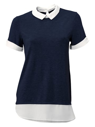 Heine Shirt donkerblauw/wit