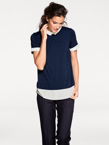 Heine Shirt donkerblauw/wit