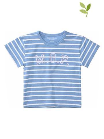 Marc O'Polo Junior Koszulka w kolorze niebiesko-białym