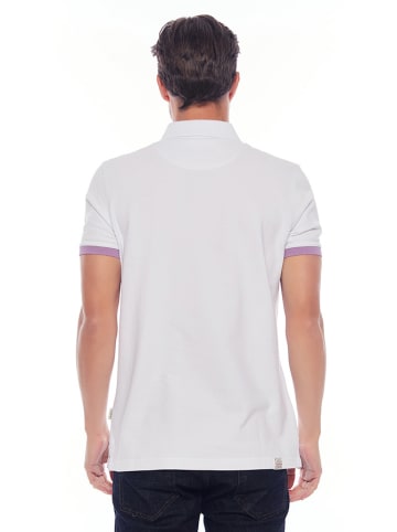 Galvanni Koszulka polo w kolorze białym ze wzorem