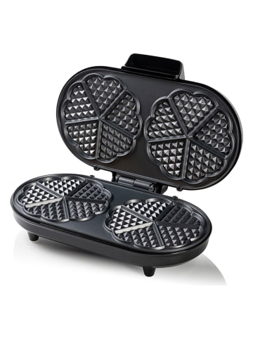 bESTRON Dubbel wafelijzer "Funcooking" zilverkleurig/zwart