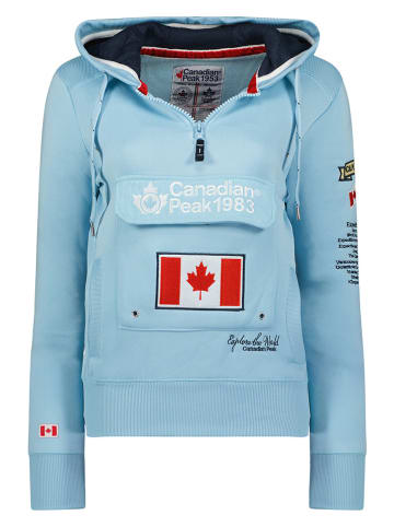 Canadian Peak Hoodie "Gyrelle" in Hellblau